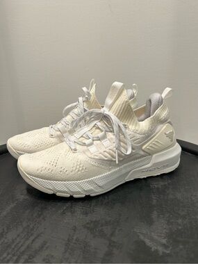Under Armour Project Rock 3 White HOVR Training Shoes
